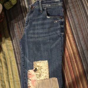 Oil do & Letterpress Patched Jeans